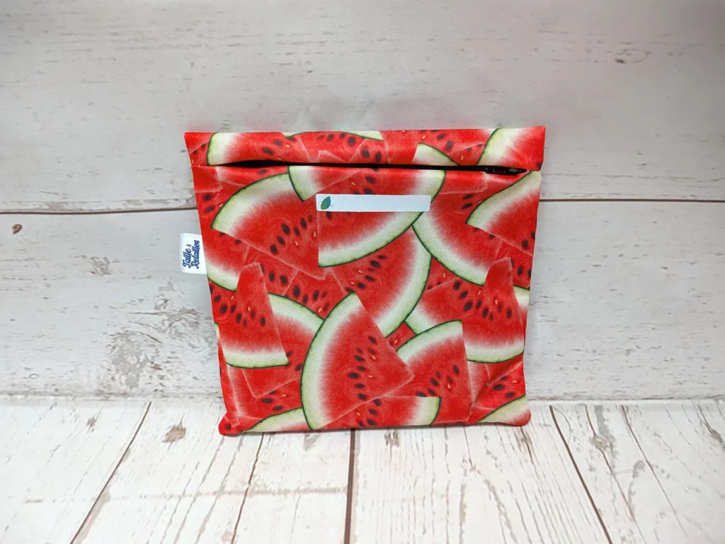 Sac à sandwich réutilisable Taille & Retailles en tissu Melons juteux
