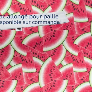Sac allongé pour pailles Taille & Retailles en tissu Melons juteux - disponible sur commande