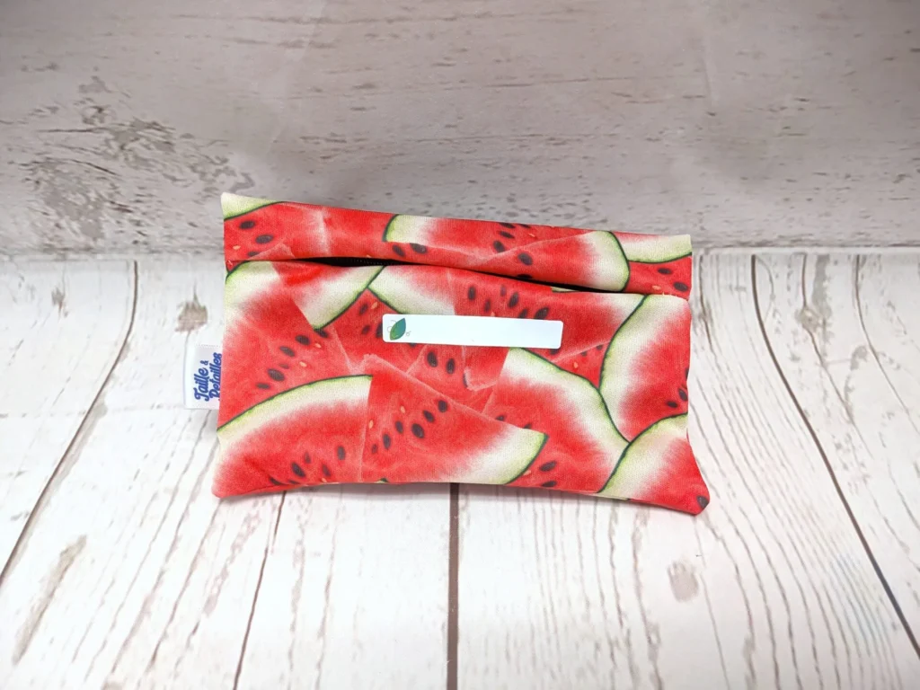 Sac collation Taille & Retailles en tissu Melons juteux
