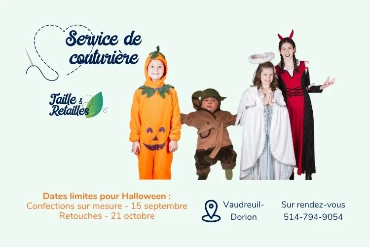 Service de couturière pour costume d'Halloween à Vaudreuil-Dorion