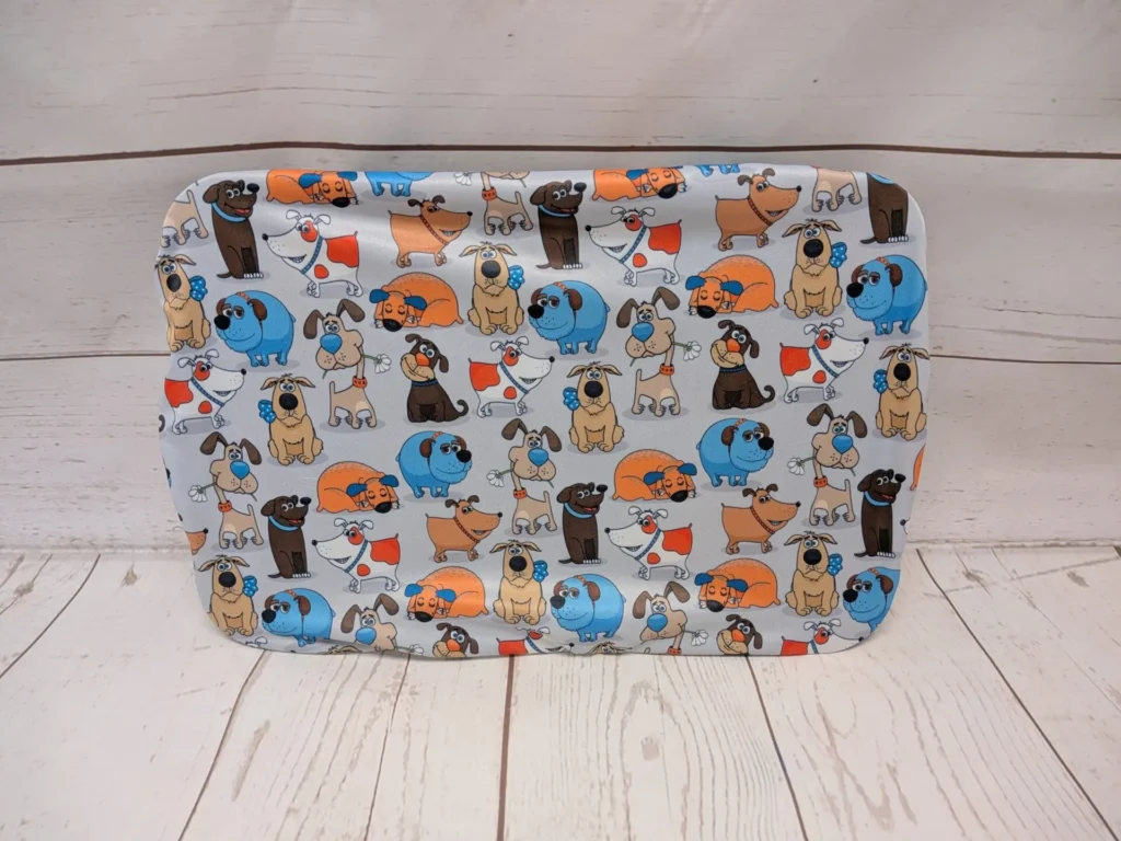 Couvre-bol rectangulaire (lasagne) Taille & Retailles en tissu Chiens rigolos