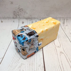 Couvre-fromage XL Taille & Retailles en tissu Chiens rigolos