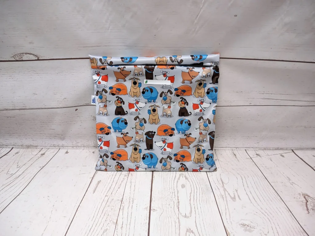 Grand sac alimentaire format congélation Taille & Retailles en tissu Chiens rigolos