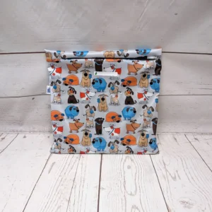 Grand sac alimentaire format congélation Taille & Retailles en tissu Chiens rigolos