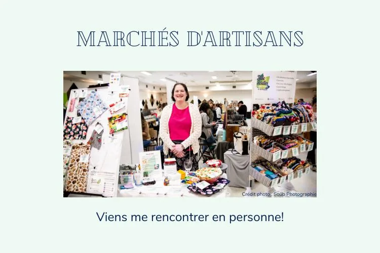 Taille & Retailles participe régulièrement à des marchés d’artisans.