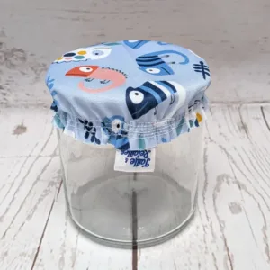 Mini couvre-bol Taille & Retailles en tissu Caméléons