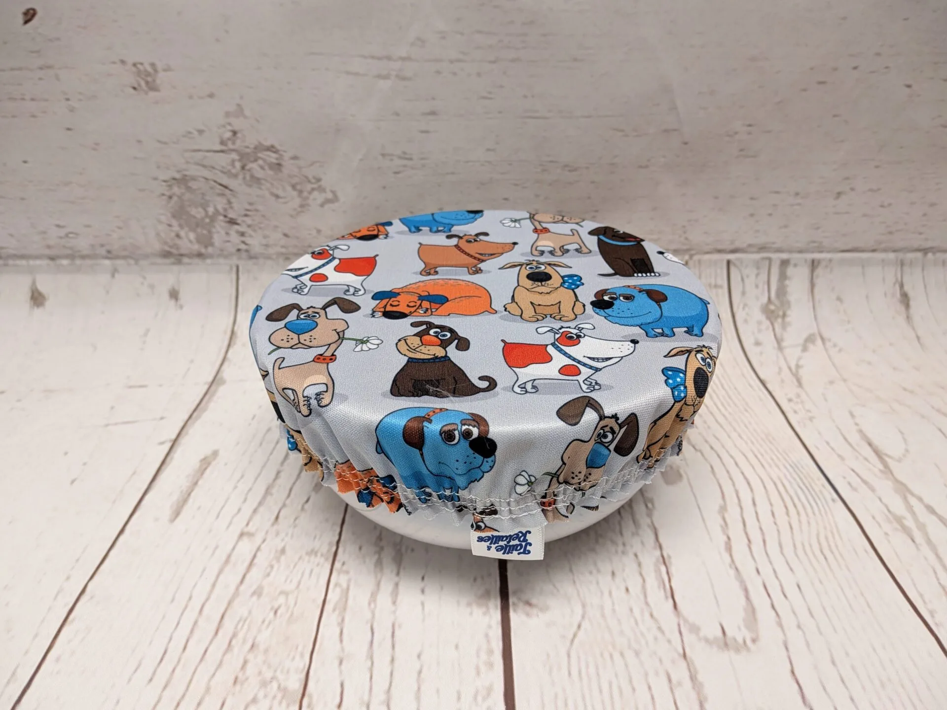 Couvre-bol réutilisable – Petit – 70. Chiens rigolos