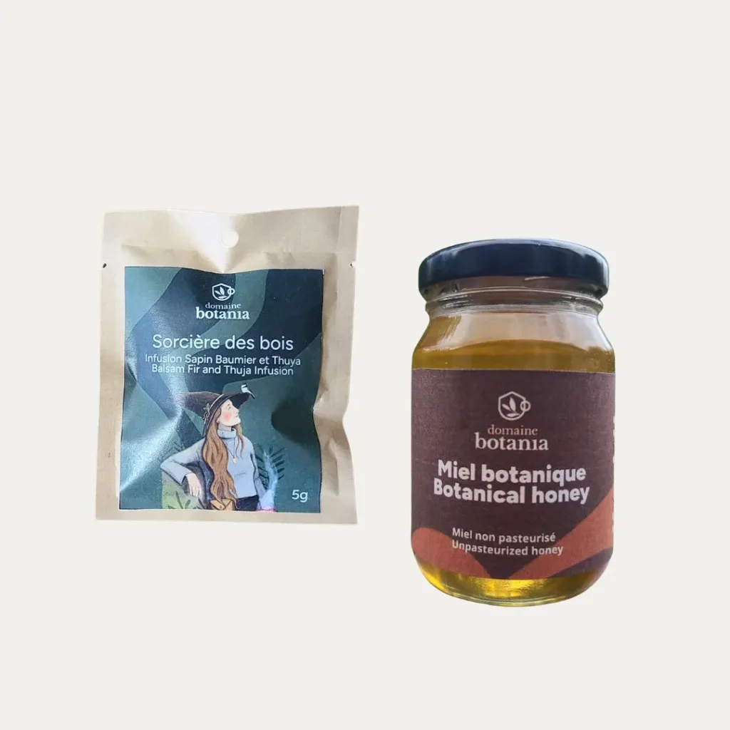 Guide Cadeaux Écolos 2026 - Personnel éducatif 5 - Duo miel et infusion petits formats par Domaine Botania